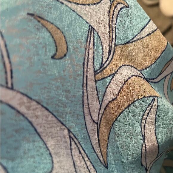 Y2K Fairycore Blue Floral Baby Doll Tie Top Size Small - Picture 5 of 7